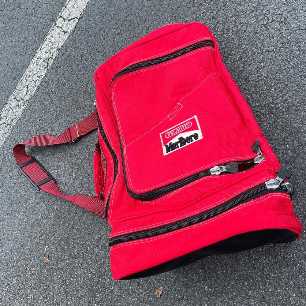 Vintage New Large Marlboro Unlimited Red Canvas